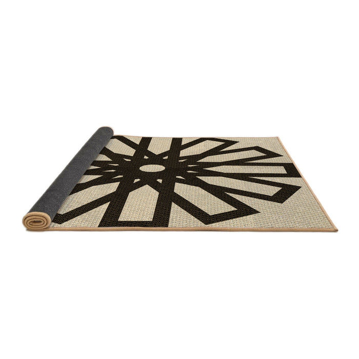 Thickness of Patterned Golden Blonde Gold Rug, pat2661brn