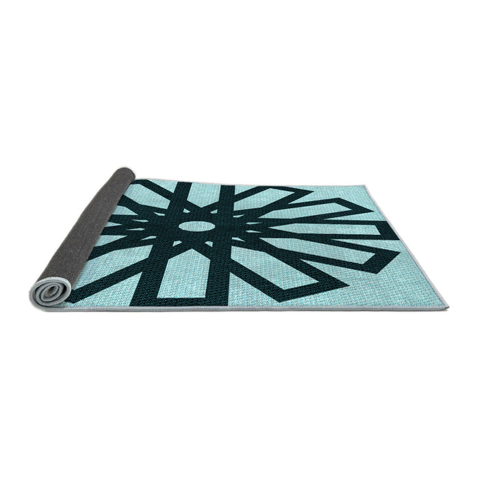 Thickness of Patterned Deep-Sea Blue Rug, pat2661lblu