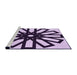 Sideview of Machine Washable Transitional Blossom Pink Rug, wshpat2661pur