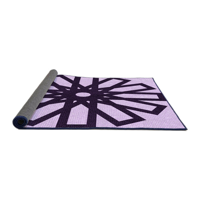 Thickness of Patterned Blossom Pink Rug, pat2661pur