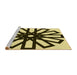 Sideview of Machine Washable Transitional Chocolate Brown Rug, wshpat2661yw