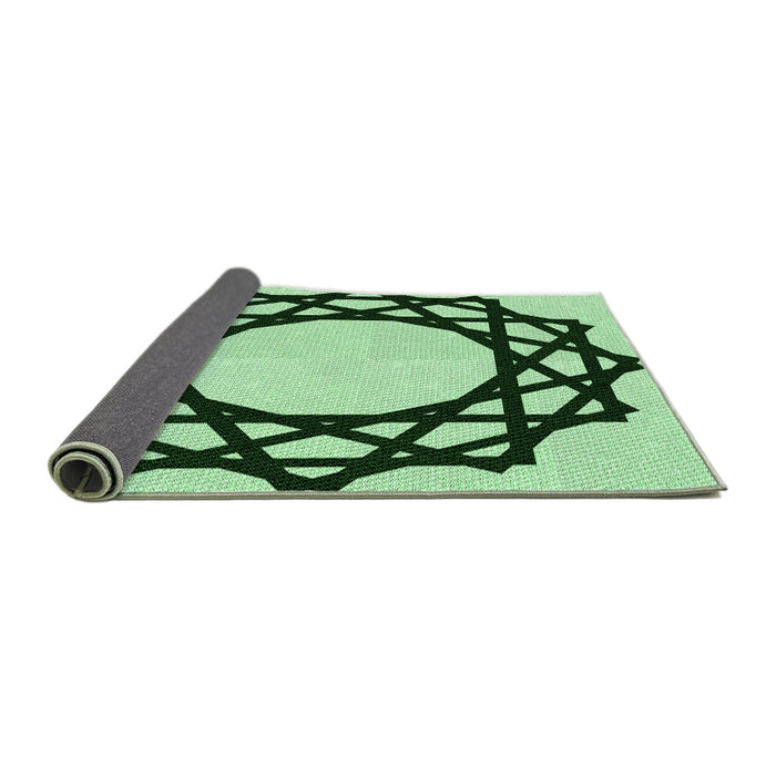 Thickness of Patterned Medium Forest Green Rug, pat2662grn