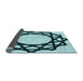 Thickness of Patterned Blue Rug, pat2662lblu