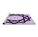 Sideview of Machine Washable Transitional Purple Rug, wshpat2662pur