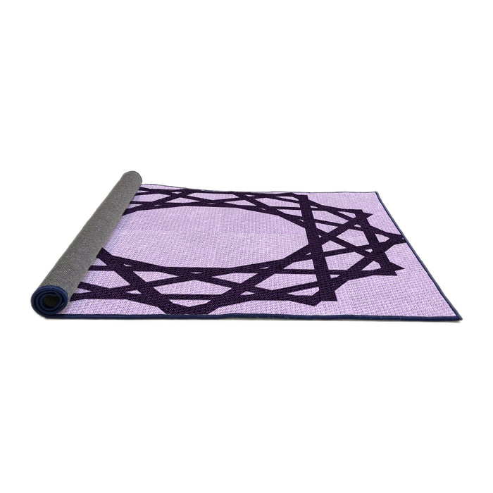 Thickness of Patterned Purple Rug, pat2662pur