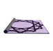 Thickness of Patterned Purple Rug, pat2662pur