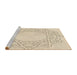 Sideview of Machine Washable Transitional Moccasin Beige Rug, wshpat2663brn