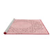 Sideview of Machine Washable Transitional Light Coral Pink Rug, wshpat2663rd