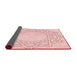 Thickness of Patterned Light Coral Pink Rug, pat2663rd