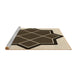 Sideview of Machine Washable Transitional Bakers Brown Rug, wshpat2664brn