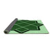 Thickness of Patterned Deep Emerald Green Rug, pat2664grn