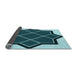 Thickness of Patterned Medium Teal Green Rug, pat2664lblu