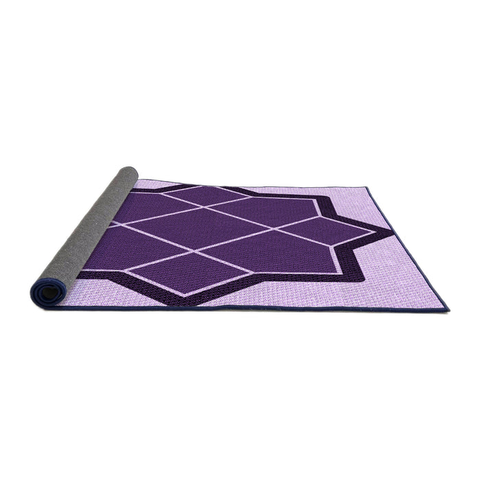Thickness of Patterned Purple Rug, pat2664pur