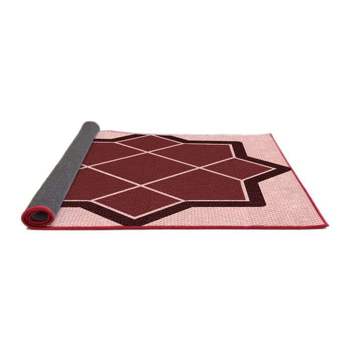 Thickness of Patterned Pastel Pink Rug, pat2664rd