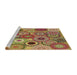 Sideview of Machine Washable Transitional Metallic Gold Rug, wshpat2665brn