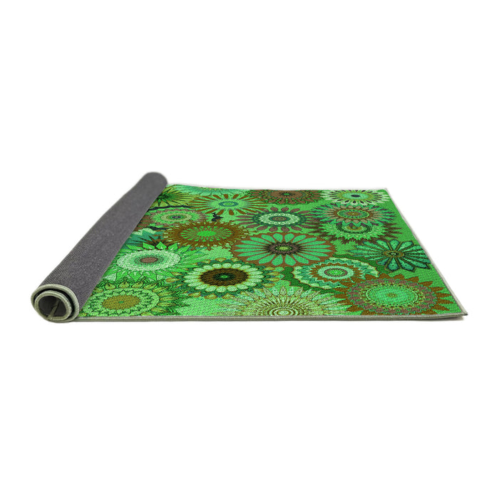 Thickness of Patterned Seaweed Green Rug, pat2665grn