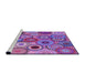 Sideview of Machine Washable Transitional Dark Orchid Purple Rug, wshpat2665pur