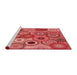 Sideview of Machine Washable Transitional Red Rug, wshpat2665rd