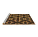 Sideview of Machine Washable Transitional Black Brown Rug, wshpat2666brn