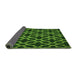 Thickness of Patterned Dark Forest Green Rug, pat2666grn
