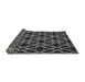 Thickness of Patterned Charcoal Black Rug, pat2666gry