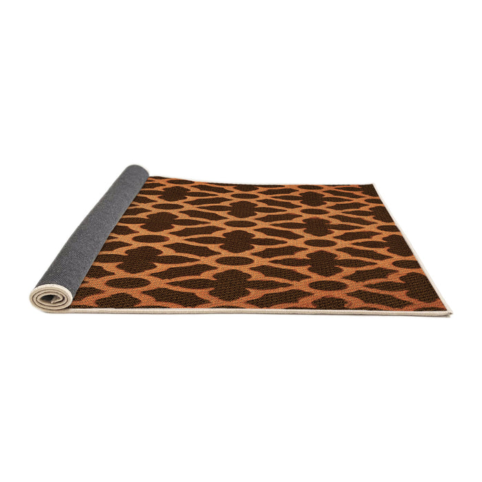 Thickness of Patterned Orange Rug, pat2666org