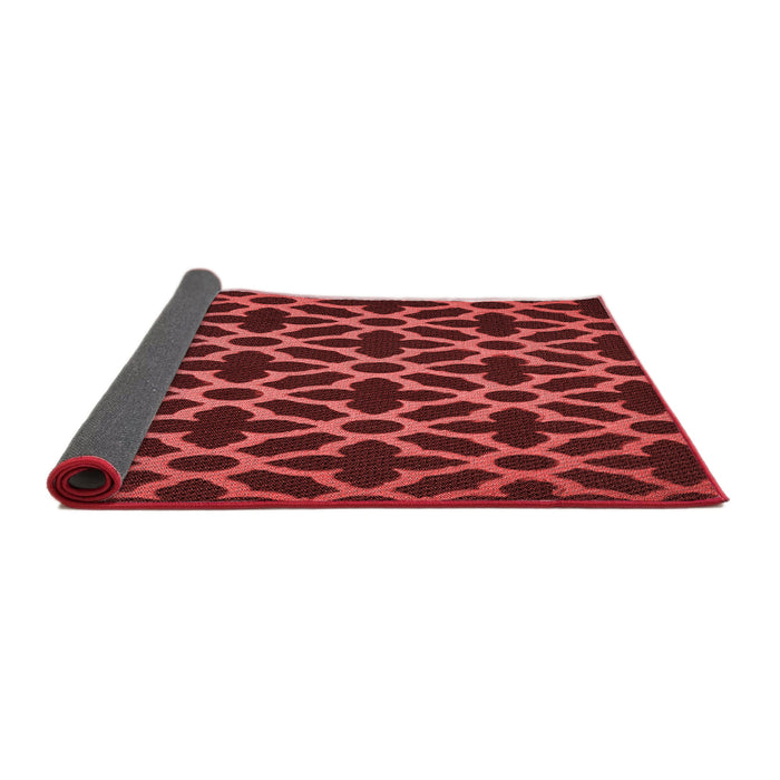 Thickness of Patterned Red Rug, pat2666rd