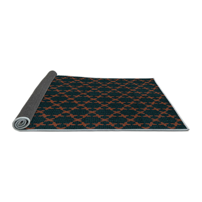 Thickness of Patterned Charcoal Blue Rug, pat2667lblu