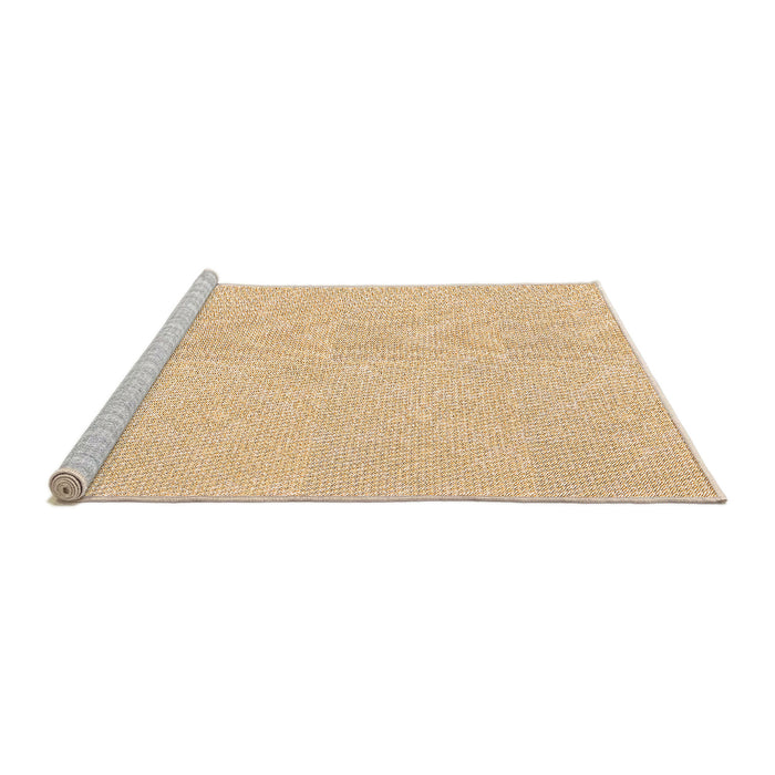 Sideview of Machine Washable Transitional Khaki Gold Rug, wshpat2668org