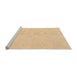 Sideview of Machine Washable Transitional Khaki Gold Rug, wshpat2668org