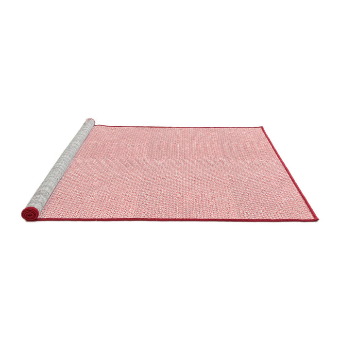 Sideview of Machine Washable Transitional Pastel Red Pink Rug, wshpat2668rd