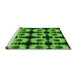 Sideview of Machine Washable Transitional Deep Emerald Green Rug, wshpat267grn