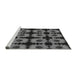 Sideview of Machine Washable Transitional Charcoal Black Rug, wshpat267gry