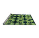 Sideview of Machine Washable Transitional Dark Slate Grey Green Rug, wshpat267lblu