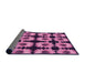 Thickness of Patterned Deep Mauve Purple Rug, pat267pur