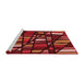 Sideview of Machine Washable Transitional Chestnut Red Rug, wshpat2670rd