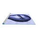 Sideview of Machine Washable Transitional Deep Periwinkle Purple Rug, wshpat2673blu