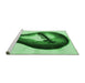 Sideview of Machine Washable Transitional Green Rug, wshpat2673grn