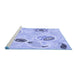 Sideview of Machine Washable Transitional Blue Rug, wshpat2674blu