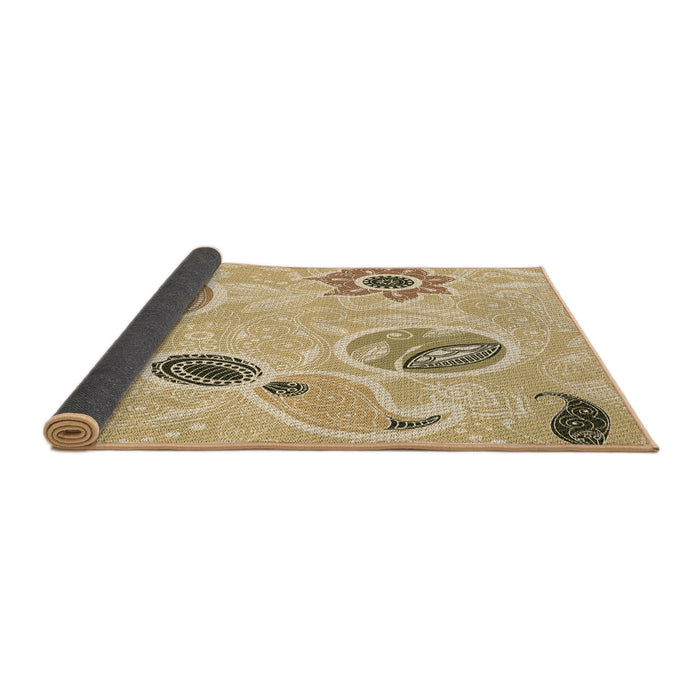 Thickness of Patterned Cinnamon Brown Rug, pat2674brn