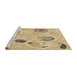 Sideview of Machine Washable Transitional Cinnamon Brown Rug, wshpat2674brn