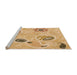 Sideview of Machine Washable Transitional Orange Rug, wshpat2674org