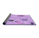 Thickness of Patterned Purple Rug, pat2674pur