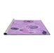 Sideview of Machine Washable Transitional Purple Rug, wshpat2674pur