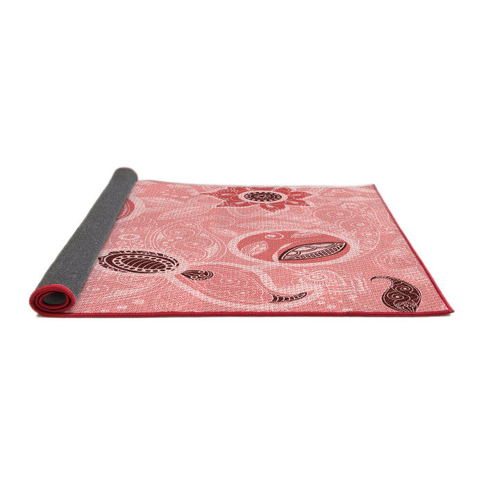 Thickness of Patterned Baby Pink Rug, pat2674rd