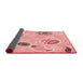 Thickness of Patterned Baby Pink Rug, pat2674rd