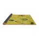 Thickness of Patterned Bold Yellow Rug, pat2674yw