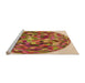 Sideview of Machine Washable Transitional Red Rug, wshpat2675org