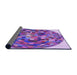 Thickness of Patterned Dark Orchid Purple Rug, pat2675pur