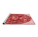 Sideview of Machine Washable Transitional Red Rug, wshpat2675rd